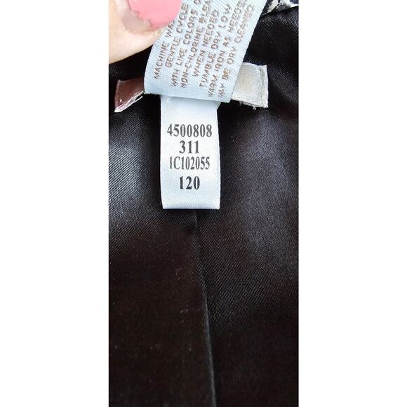 Chico's Sz 3 Gray Snake Metallic Lightweight Sailor Collar Windbreaker Jacket XL - Picture 5 of 5
